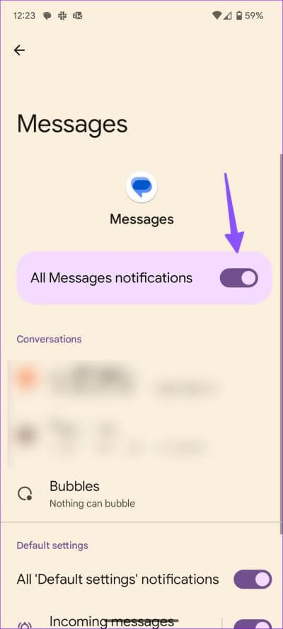 Messages-notifications-not-working-on-Android-2 أفضل 13 طريقة لإصلاح عدم عمل إشعارات تطبيق الرسائل على Android