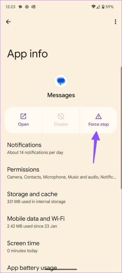 Messages-notifications-not-working-on-Android-4 أفضل 13 طريقة لإصلاح عدم عمل إشعارات تطبيق الرسائل على Android