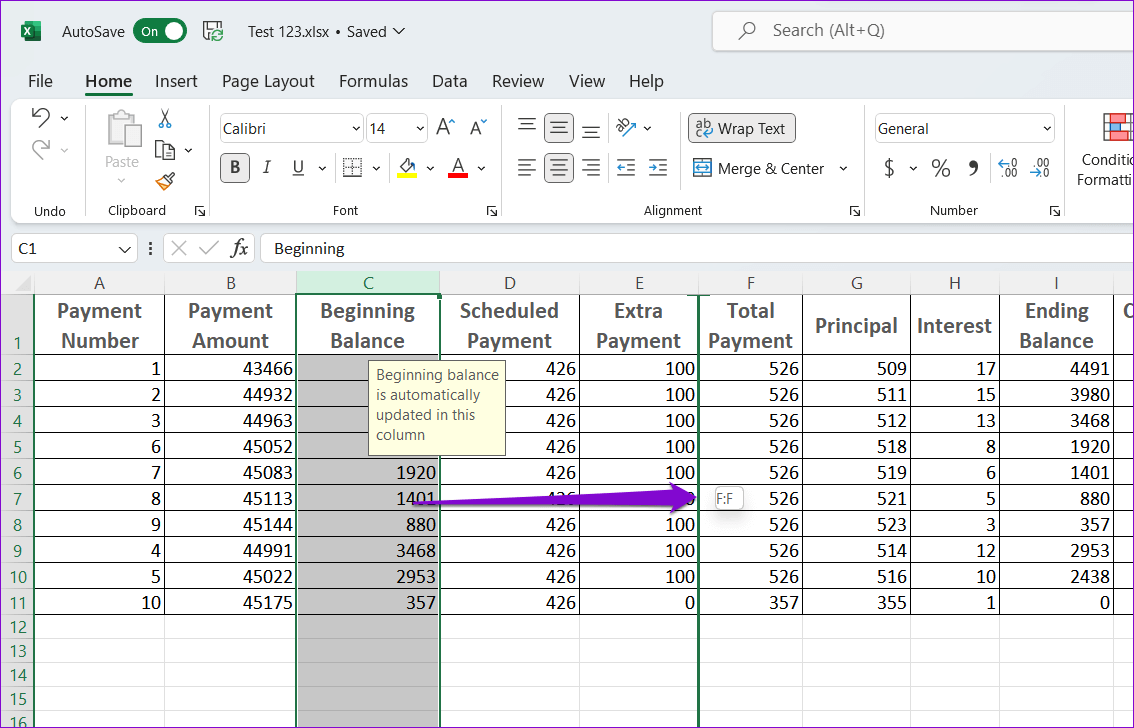 Move-Column-in-Excel-1 3 طرق سهلة لتحريك الصفوف والأعمدة في Microsoft Excel