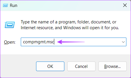 Open-Computer-Management-Using-Run 8 طرق سريعة لفتح إدارة الكمبيوتر على Windows 11