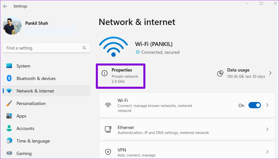 Open-Network-Properties-1 أفضل 6 طرق لإصلاح عدم تثبيت الميزات الاختيارية في Windows 11