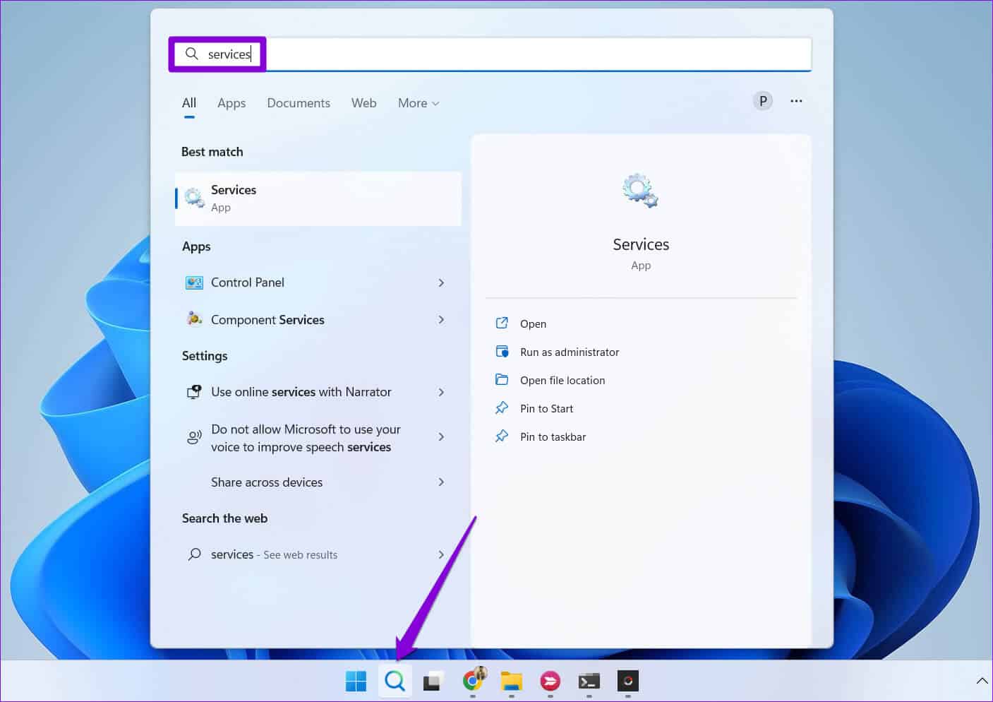 Open-Services-on-Windows-11-7 أفضل 6 طرق لإصلاح عدم تثبيت الميزات الاختيارية في Windows 11
