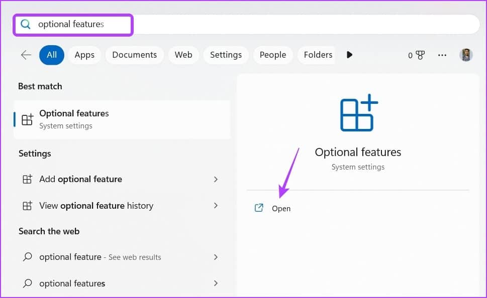 Optional-features كيفية إصلاح عدم فتح Notepad على Windows 11
