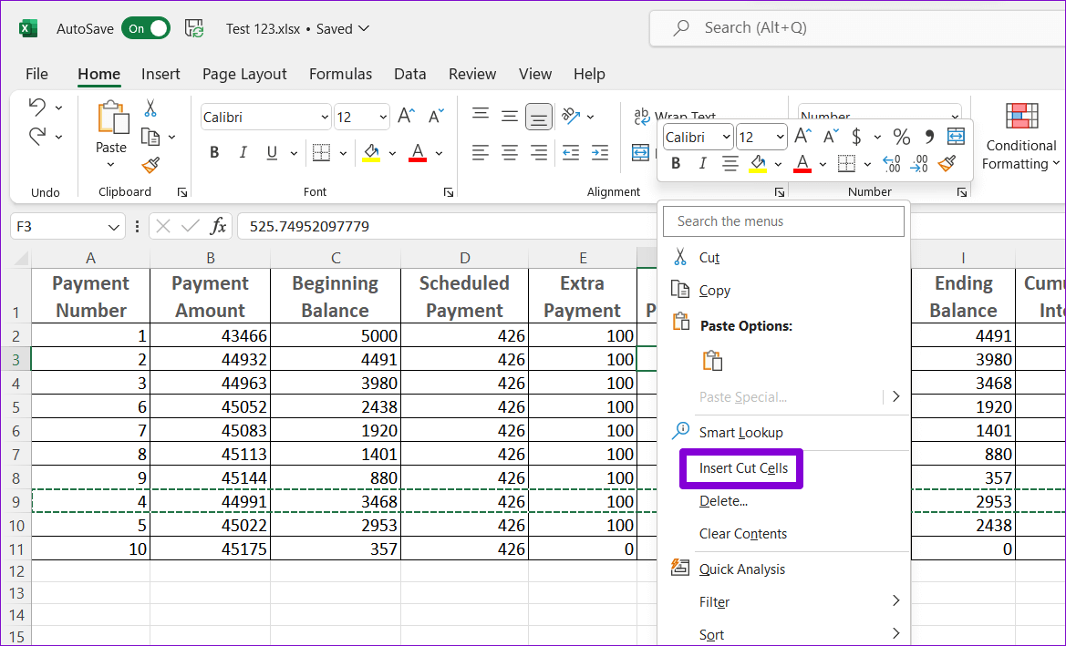 Paste-Row-in-Excel 3 طرق سهلة لتحريك الصفوف والأعمدة في Microsoft Excel