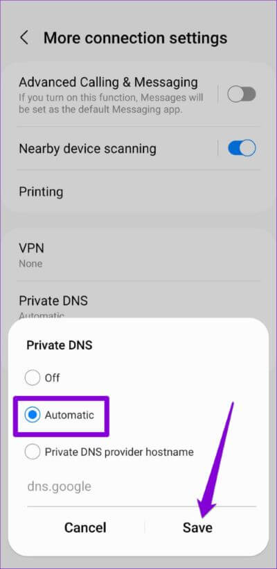 Private-DNS-on-Android-4-500x1024-1 أفضل 8 طرق لإصلاح عدم ظهور صفحة تسجيل الدخول إلى Wi-Fi على Android