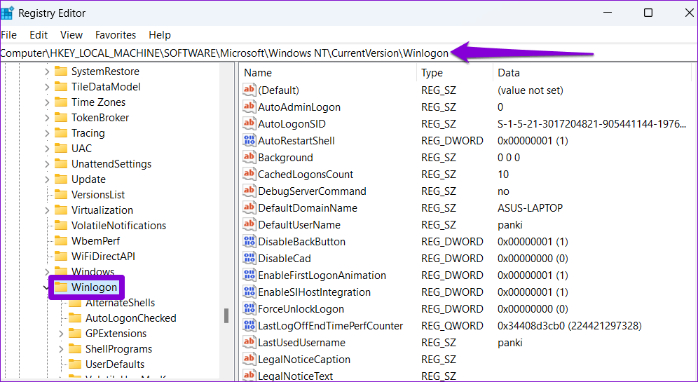 Registry-Editor-21 أفضل 3 طرق لتمكين أو تعطيل Ctrl+Alt+Delete لتسجيل الدخول الآمن على Windows 11