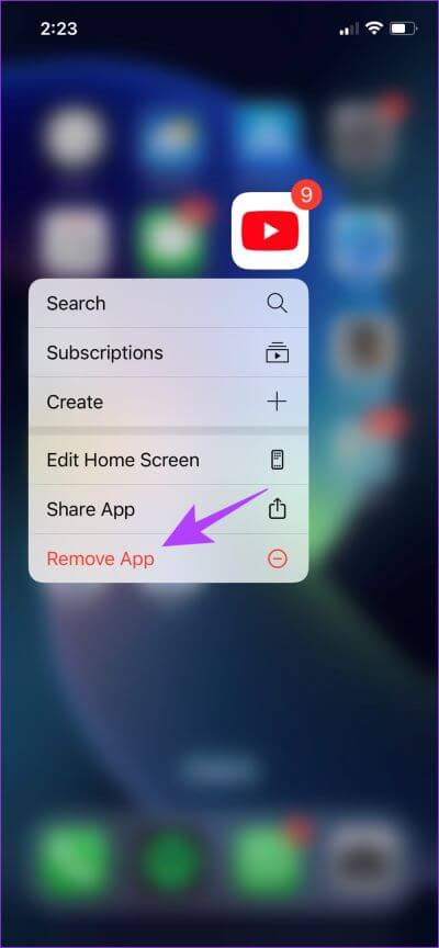 Remove-App-6 أفضل 9 إصلاحات لعدم تنزيل مقاطع الفيديو في وضع عدم الاتصال على تطبيق YouTube Premium