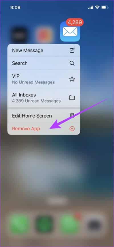 Remove-App-7 8 طرق لإصلاح عدم ظهور المرفقات في Mail على iPhone