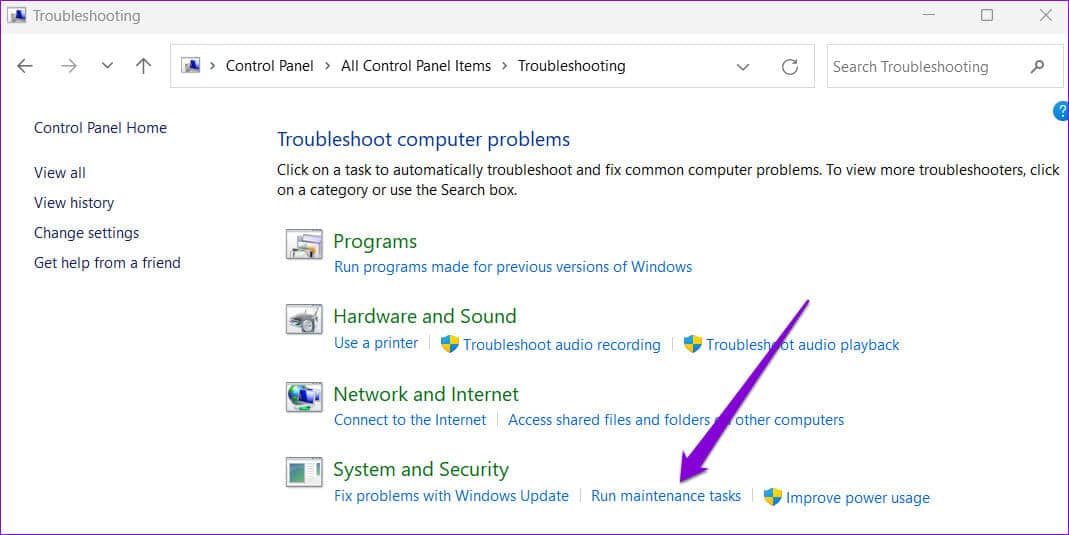 Run-Maintenance-Tasks-Windows-1 أفضل 6 طرق لإصلاح عدم ظهور علامات تبويب مستكشف الملفات في Windows 11