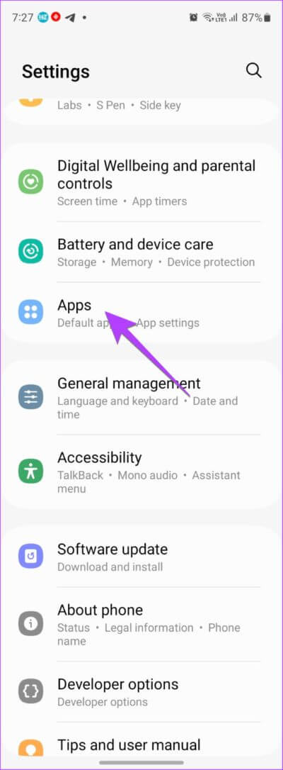 Samsung-Apps-Setting-566x1536-1 كيفية إعادة تعيين تخطيط الشاشة الرئيسية على نظام Android بما في ذلك هواتف Samsung