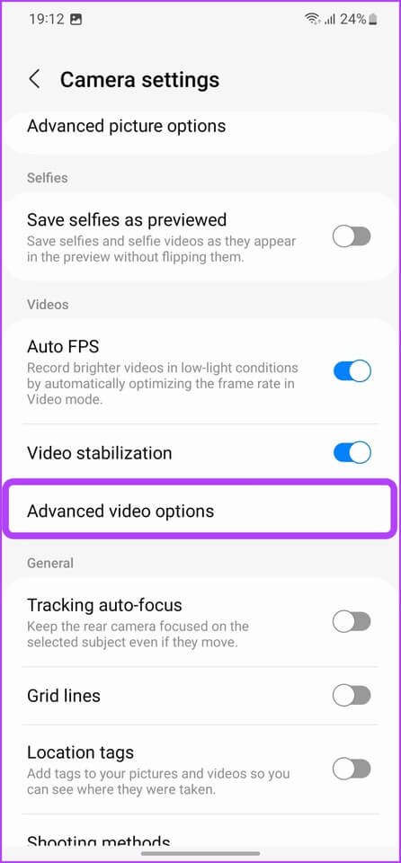 Samsung-Galaxy-S23-Camera-Tips-and-Tricks-HDR10-Videos-Step-2 أفضل 10 نصائح وحيل لكاميرا Samsung Galaxy S23 و Galaxy S23 +