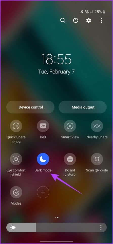Samsung-Galaxy-S23-Tips-and-Tricks-Dark-Mode-Step-2 أفضل 10 نصائح وحيل من Samsung Galaxy S23 و Galaxy S23 +