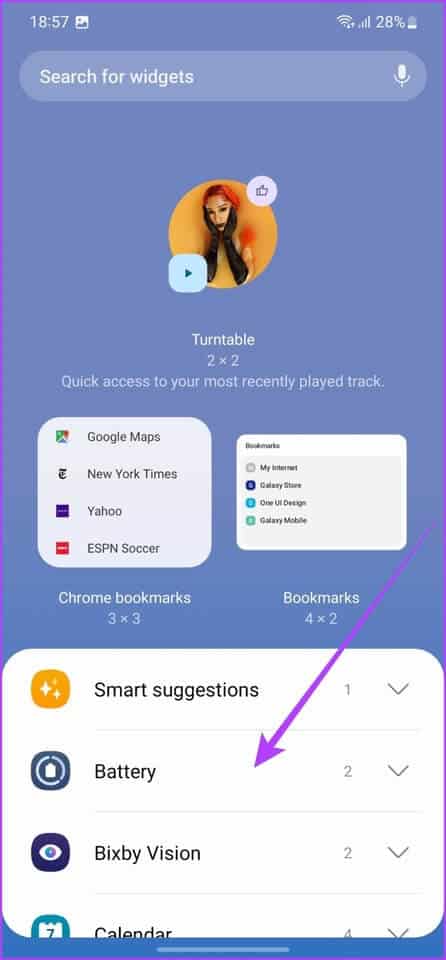 Samsung-Galaxy-S23-Tips-and-Tricks-Smart-Widget-Step-2 أفضل 10 نصائح وحيل من Samsung Galaxy S23 و Galaxy S23 +