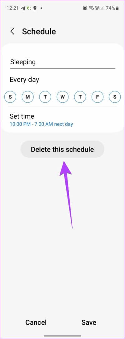 Samsung-Notification-Do-not-Disturb-Schedule-Delete 11 طريقة لإيقاف تشغيل "وضع عدم الإزعاج" على هواتف Samsung Galaxy