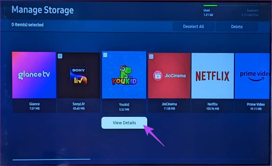 Samsung-TV-App-Details 5 طرق لمسح ذاكرة التخزين المؤقت على Samsung Smart TV