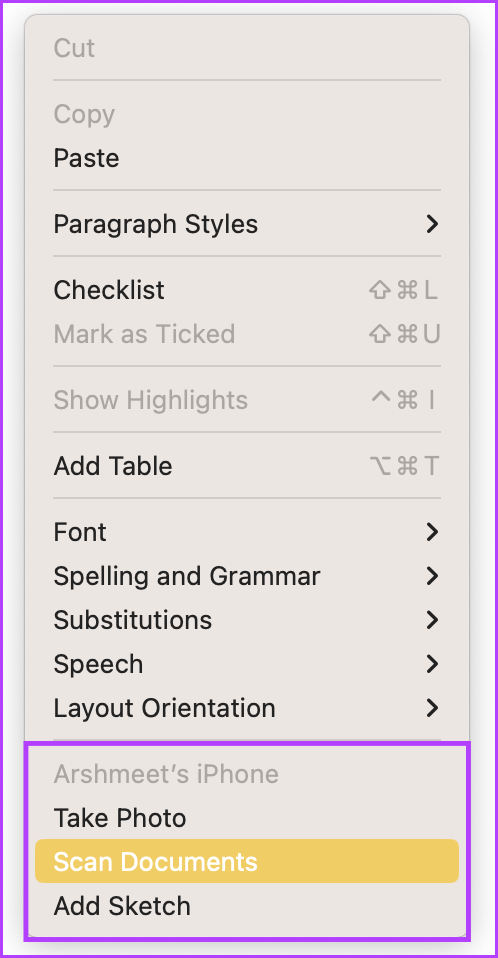 Scan-documents-with-Continuity-Camera-on-Mac-1 13 طريقة لتوصيل iPhone بجهاز Mac وتسهيل سير عملك