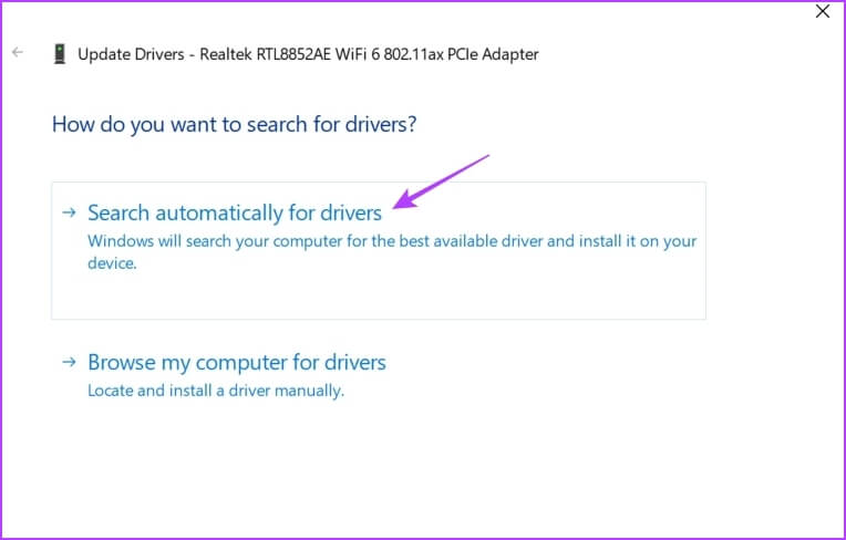 Search-automatically-for-drivers-2 كيفية زيادة سرعة التنزيل في تطبيق Xbox لنظام التشغيل Windows 11