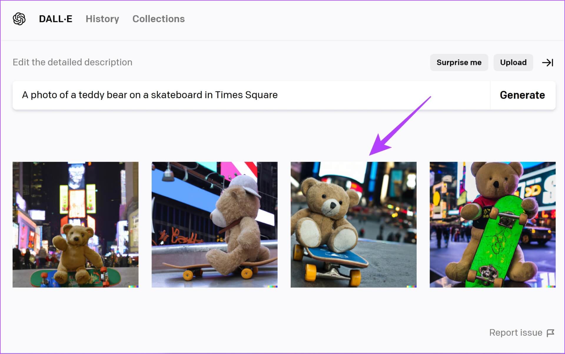 Select-Image كيفية حفظ صور Dall-E 2 بدون علامة مائية