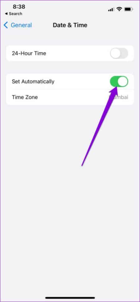 Set-Date-and-Time-Automatically-on-iPhone-8-474x1024-1-e1676653024262 أفضل 8 طرق لإصلاح تعذر تسجيل الدخول إلى Instagram على Android و iPhone
