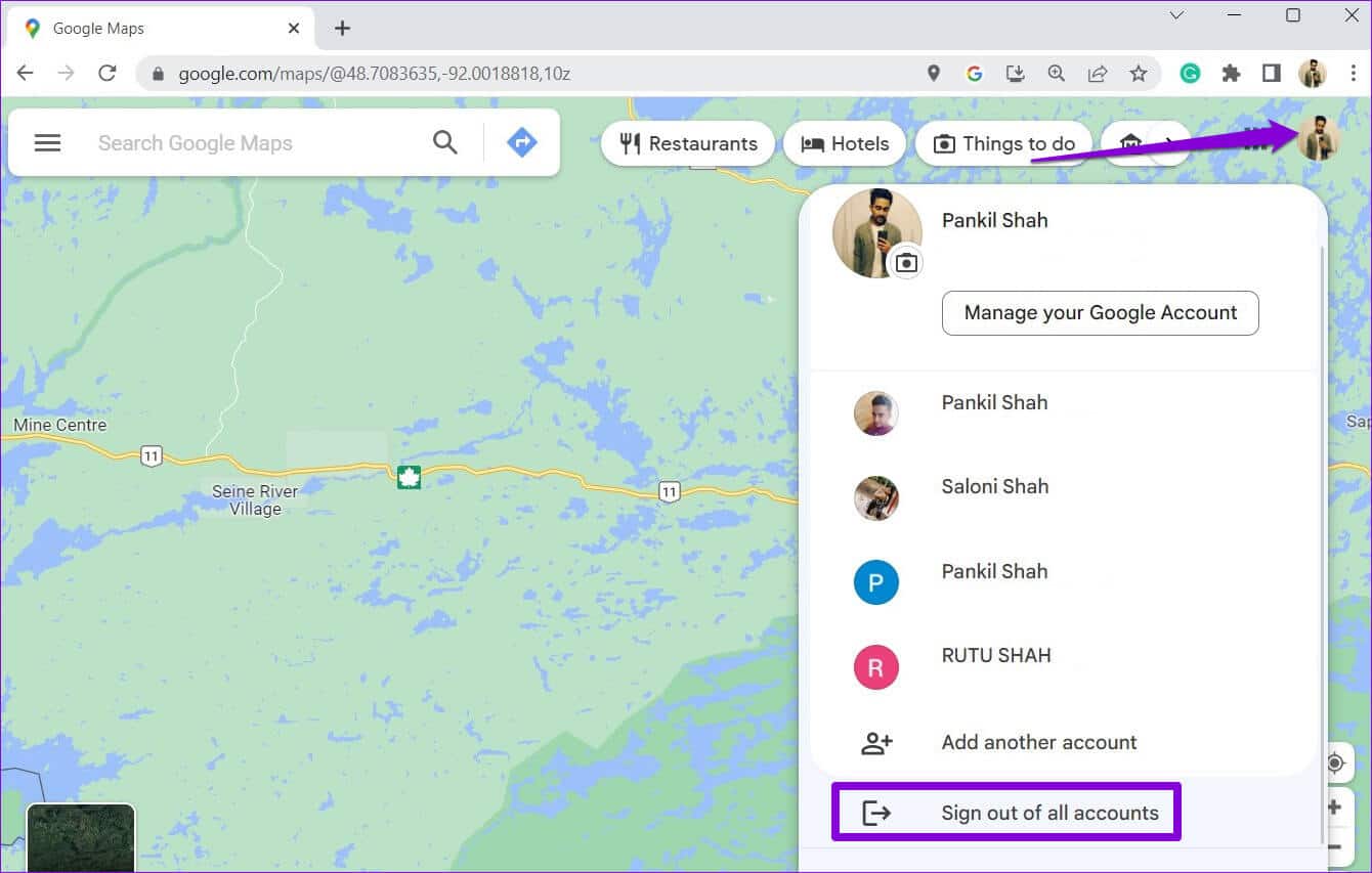 Sign-Out-of-Google-Maps أفضل 6 طرق لإصلاح عدم تحميل وعدم عمل Google Maps في المتصفح