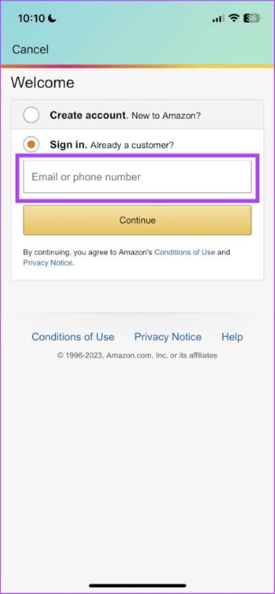 Sign-in-with-Amazon-Account-474x1024-1 لن تضيف Amazon عناصر إلى عربة التسوق: 7 طرق لإصلاح ذلك على iPhone و Android