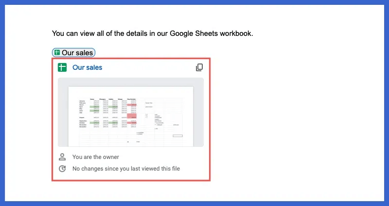 Smart-Chips-Linked-To-File.jpg كيفية استخدام الارتباطات التشعبية في محرر مستندات Google