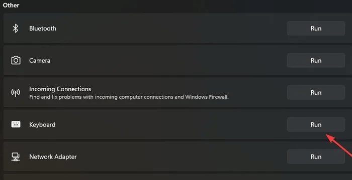 Spacebar-keyboard-troubleshooter-and-run-option.jpg 6 طرق لإصلاح عدم عمل مفتاح المسافة في Windows