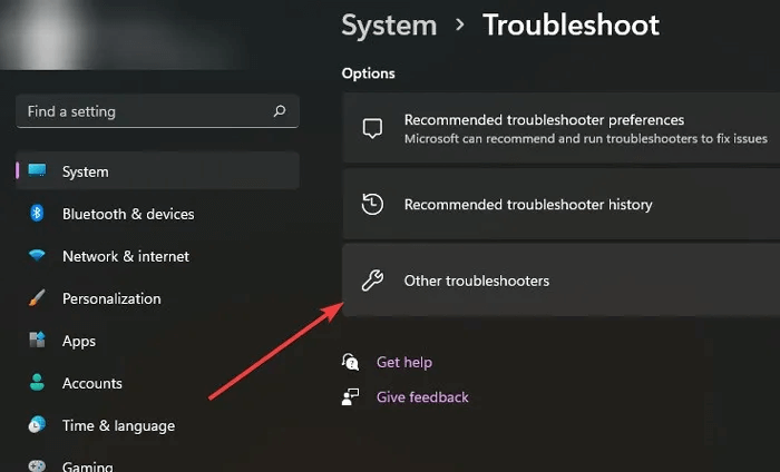 Spacebar-other-troubleshooter-option.jpg 6 طرق لإصلاح عدم عمل مفتاح المسافة في Windows