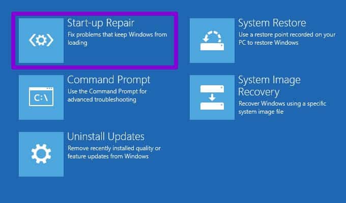 Startup-Repair-Windows أفضل 7 طرق لإصلاح عدم ظهور شاشة تسجيل الدخول في Windows 11
