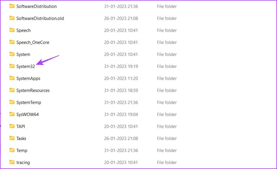 System32-folder-1 كيفية إصلاح عدم فتح Notepad على Windows 11