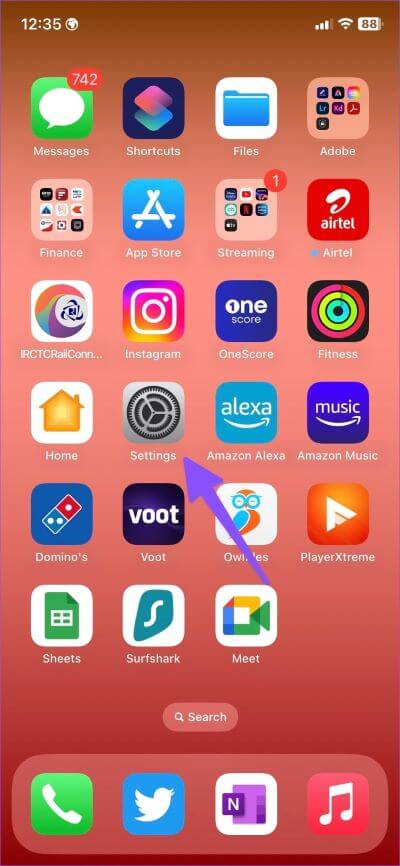 Tap-Settings-app-icon-on-iPhone-1 أفضل 8 طرق لإصلاح عدم عمل ميكروفون WhatsApp على iPhone و Android