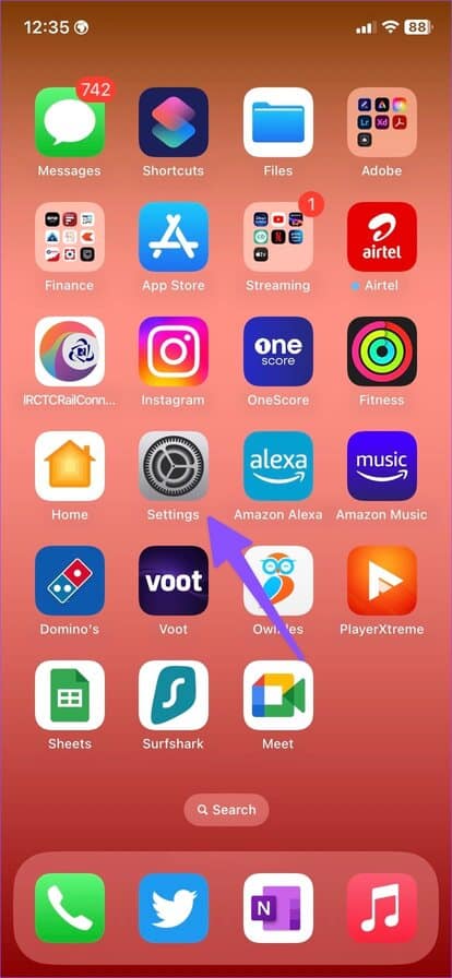 Tap-Settings-app-icon-on-iPhone أفضل 10 طرق لإصلاح عدم ظهور iPhone في مستكشف ملفات Windows 11