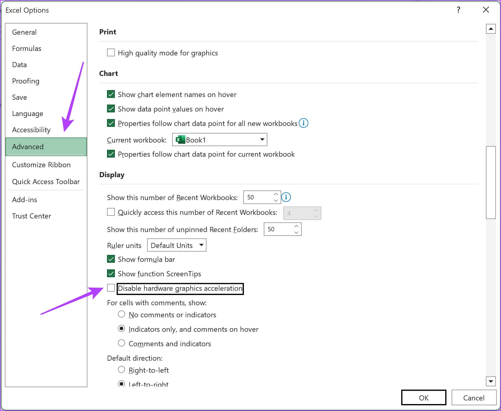 Tap-on-Advanced-2 11 طريقة لإصلاح عدم التمرير السلس في Excel على Windows