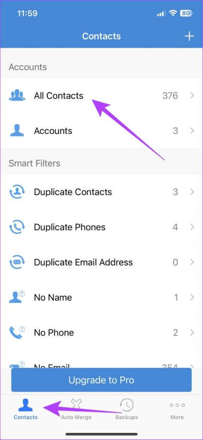 Tap-on-All-Contacts-1 5 طرق لحذف جهات اتصال متعددة على iPhone