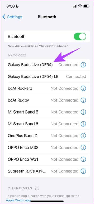 Tap-on-Connected-Device-474x1024-1 10 طرق سهلة لإصلاح انخفاض حجم صوت المكالمات على iPhone