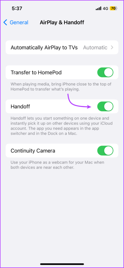 Turn-On-Handoff-on-iPhone-1-713x1536-1 13 طريقة لتوصيل iPhone بجهاز Mac وتسهيل سير عملك