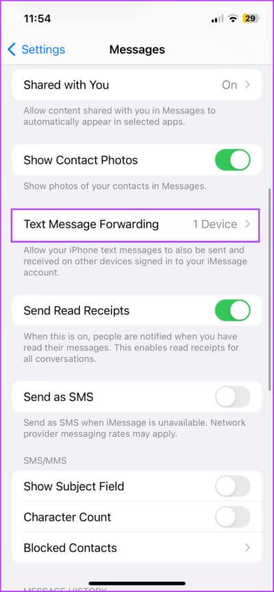 Turn-off-Text-Message-Forwarding-on-iPhone-1-713x1536-1 9 طرق لفصل iPhone عن جهاز Mac كليًا أو جزئيًا