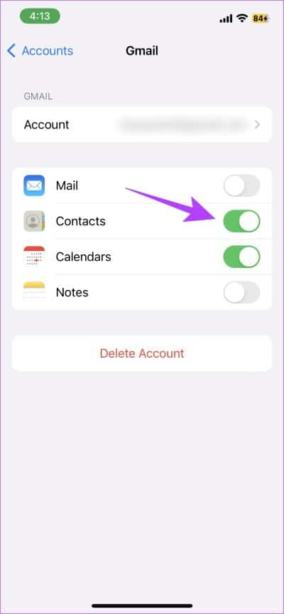 Turn-off-toggle-for-Contacts 5 طرق لحذف جهات اتصال متعددة على iPhone