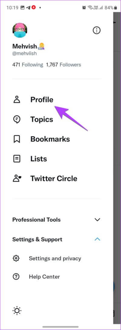 Twitter-Android-Profile-566x1536-1 كيفية نسخ أو مشاركة ملف تعريف Twitter ورابط Tweet باستخدام أي جهاز
