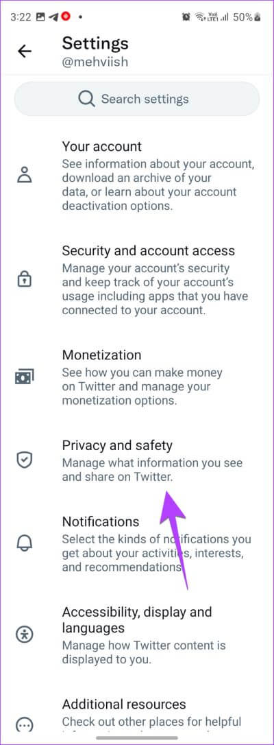 Twitter-Mobile-Privacy-and-Safety 3 طرق لإلغاء حماية تغريداتك على Twitter باستخدام أي جهاز