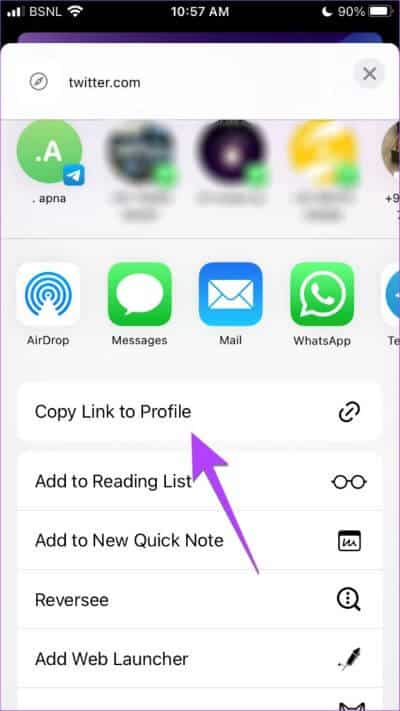 Twitter-Profile-Share-Copy-URL-iPhone-576x1024-1 كيفية نسخ أو مشاركة ملف تعريف Twitter ورابط Tweet باستخدام أي جهاز
