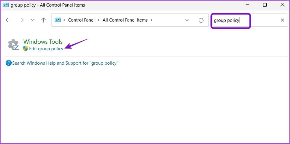 Typing-Group-policy-1-1 أفضل 6 طرق لفتح محرر نهج المجموعة المحلي في Windows 11