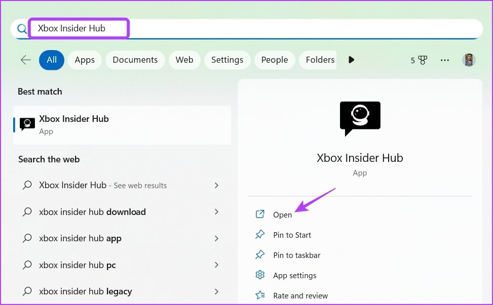 Typing-Xbox-Insider-Hub كيفية زيادة سرعة التنزيل في تطبيق Xbox لنظام التشغيل Windows 11
