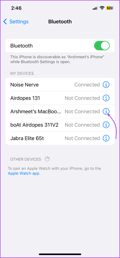 Unpair-Mac-from-iPhone-via-Bluetooth-1-713x1536-1 9 طرق لفصل iPhone عن جهاز Mac كليًا أو جزئيًا