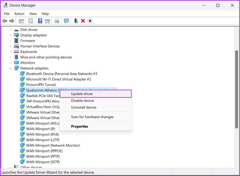 Update-Driver أفضل 7 طرق لإصلاح عدم عمل البث عبر Steam على Windows 11