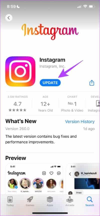 Update-Instagram-474x1024-1 13 طريقة لإصلاح عدم تحميل قصة Instagram على iPhone و Android