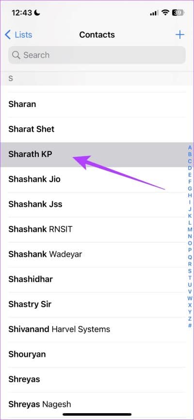 Use-Two-Fingers-to-Select-a-Contact 5 طرق لحذف جهات اتصال متعددة على iPhone