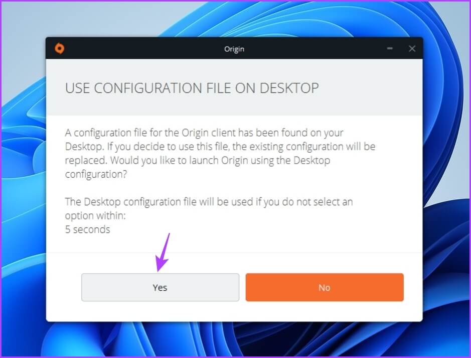 User-Configuration-File-on-Desktop أفضل 7 طرق لزيادة سرعة تنزيل Origin على Windows 11