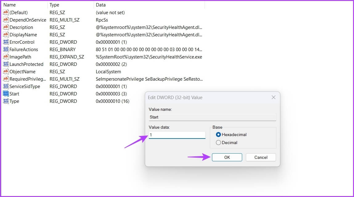 Value-data-1 كيفية إصلاح ظهور شاشة بيضاء على أمان Windows على Windows 11