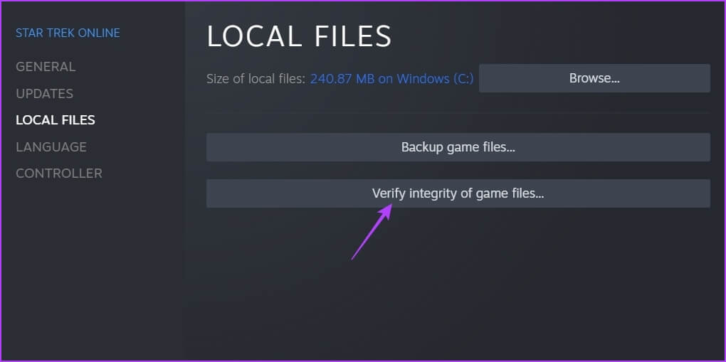 Verify-integrity-of-game-files كيفية إصلاح خطأ يجب تشغيل Steam للعب هذه اللعبة على Windows 11